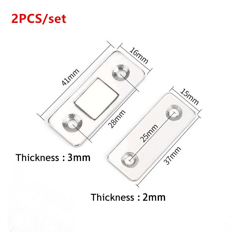 2pcs/Set Magnetic Cabinet Catches Magnet Door Stops Hidden Door Closer With Screw For Closet Cupboard Furniture Hardware