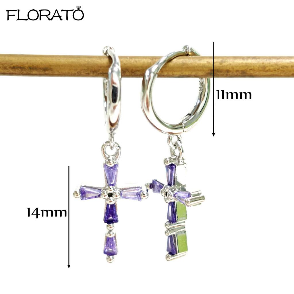 925 Silver Needle Elegant Purple Earrings Exquisite Small Hoop Earrings for Women Fashion Puncture Jewelry Accessories
