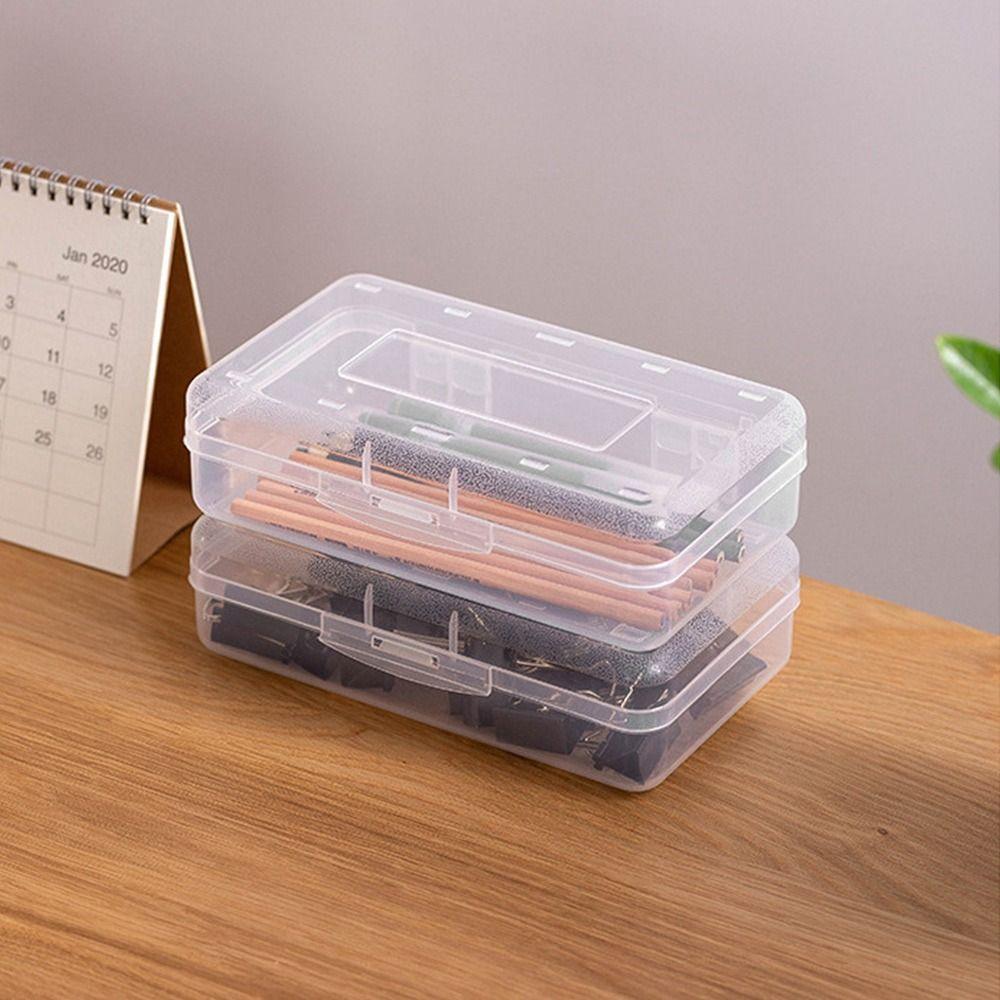 Plastic Pencil Case Large Capacity Marke Pen Organizer High Quality Pen Box  School Office