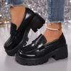 35-43 large size women's shoes platform women's spring and autumn new versatile small leather shoes single shoes