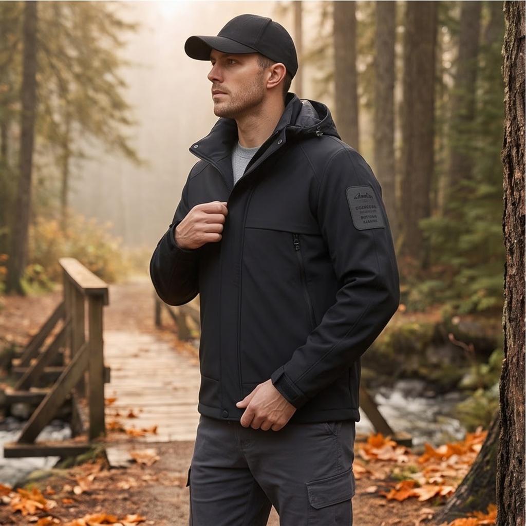 Men's Winter Cotton Padded Jacket for Outdoor Hiking and Mountaineering Sports