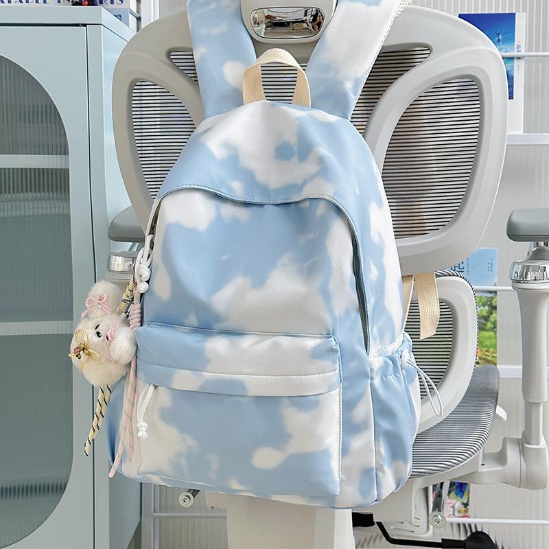 Schoolbag College Style Backpack Women's 1011 New Fashion Casual Tie-dye Travel Backpack Junior High School College Bag