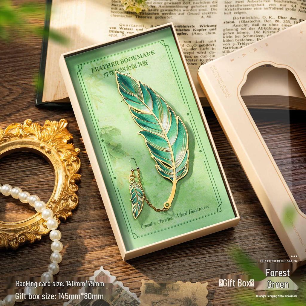 High-End Feather Bookmark Party Favors and Graduation Gifts for Classmates