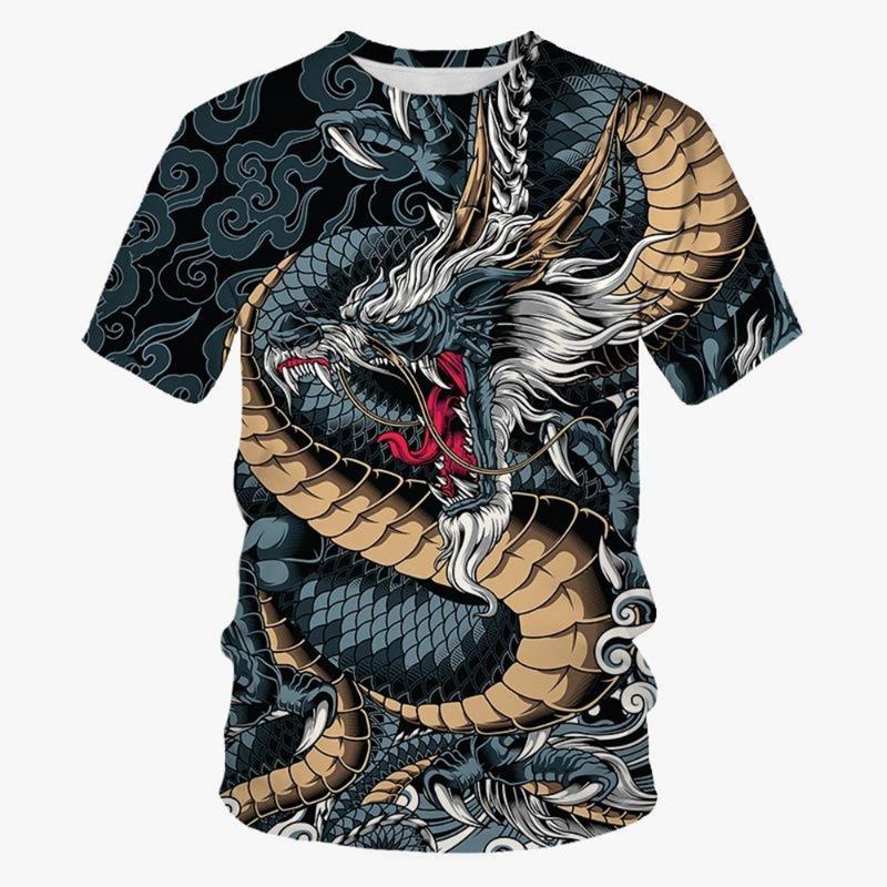 New Fashion Summer Men's 3D Printed Pattern Lion Design Top Men's Leisure Harajuku Plus Size Short Sleeved T-shirt
