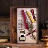 Duker Füllfederhalter-Set: Eleganter europäischer Retro-Füllfederhalter mit Siegelwachs, perfekt für Kalligraphie-Übungen und Geschenkbox-Präsentation.