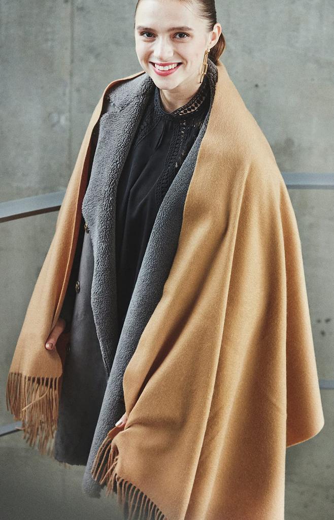 GILDARA FT70 Premium Cashmere Basic Wave Cashmere Solid for Men and Women 100% Stole, Large, Color, (Camel (Y8612))