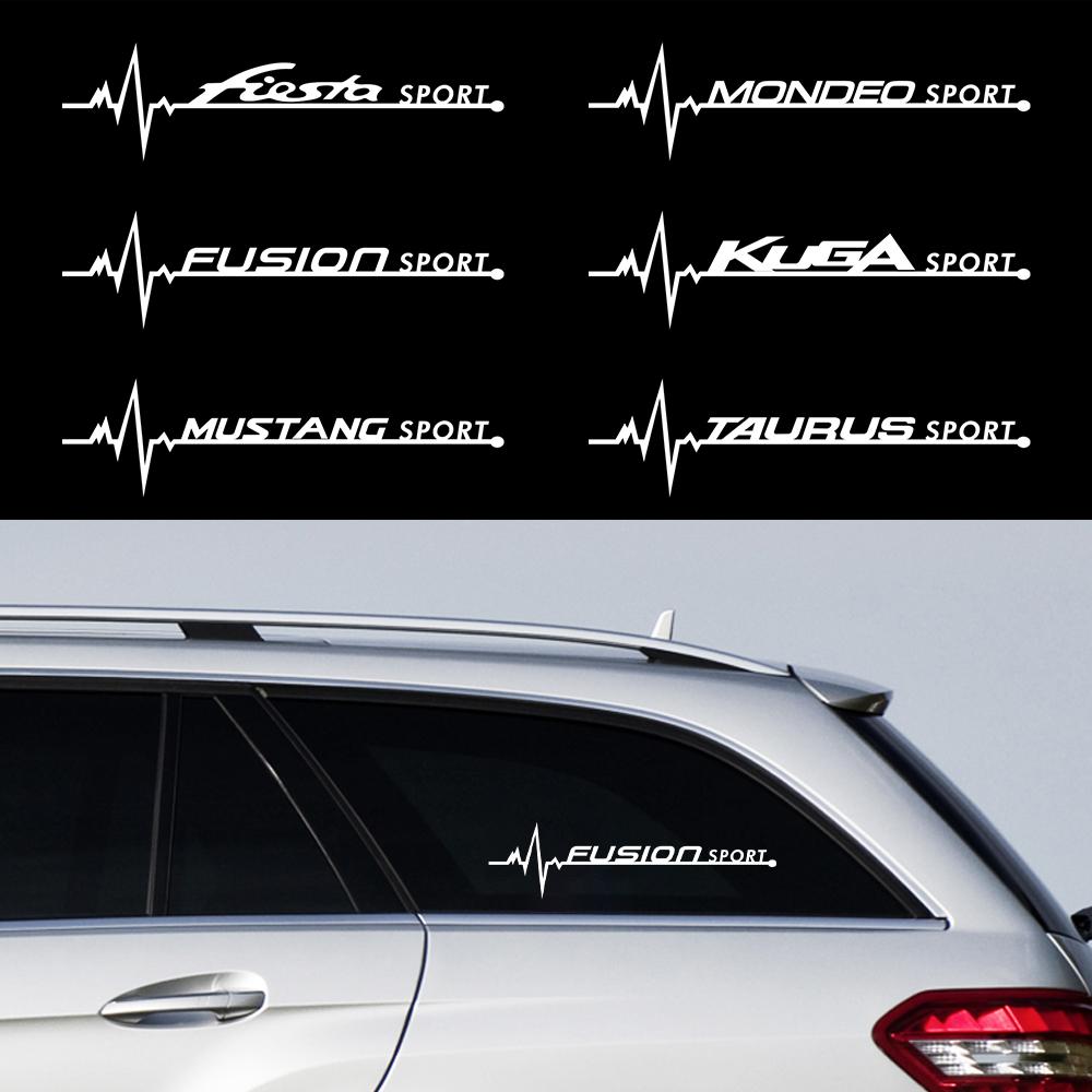 Car PVC Side Window Stickers Sport Logo DIY Decoration Film For Ford Fiesta Focus 2 Mondeo Mustang Ranger Kuga Transit STRACING