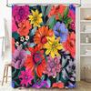 Vibrant Floral Shower Curtain With Multicolored Blooms Bathroom Decor For Home Decoration (180Cm X 180Cm)