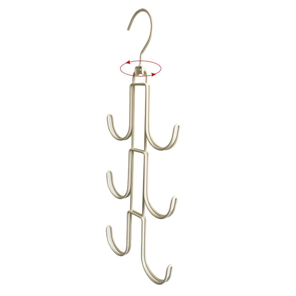 Metal Rotated Handbag Storage Hanger Organizer Multi-Layer Bag Ties Scarf Hanging Hook Space-Saving Clothes Hanger For Wardrobe