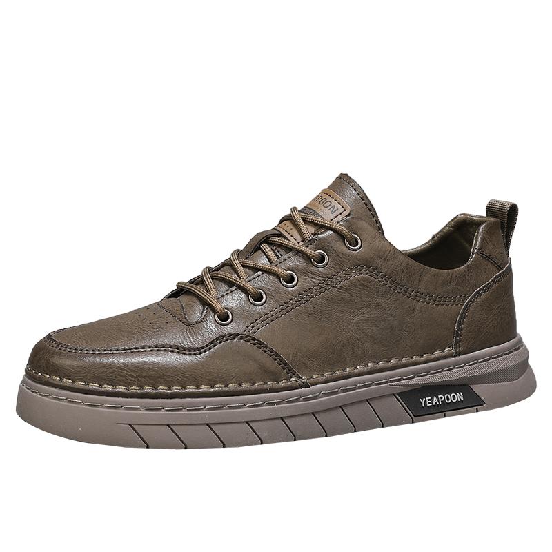 Leather Men Shoes Handmade Breathable Mens Casual Shoes Comfortable Men Walking Sneakers Luxury  Boat Shoes Plus Size 39-44