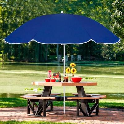 ® Beach Umbrella Diameter 160 Cm Tilting Function Foldable for Protection Height Adjustable Sun Protection