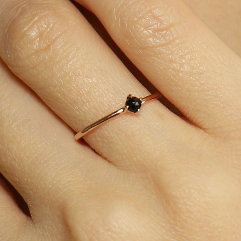 UNI.J Spinel Simple Rose Gold Ring Ir262