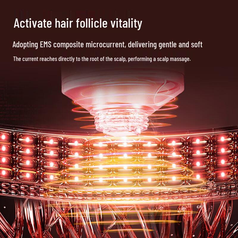 T3 Upgraded Red Light Scalp Massager & Serum Applicator CN plug (adapter included)