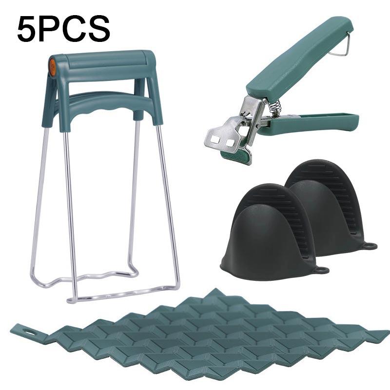 Anti-scalding Clip Set Kitchen Heat Insulation Silicone Pad Multi-functional Stainless Steel Dish Clip Plate Bowl Clip Household