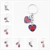 Metal Key Chain Souvenir Gift Key Chain GB British Flag UK Flag Keychain Heart Pendant Union Jack Keyring
