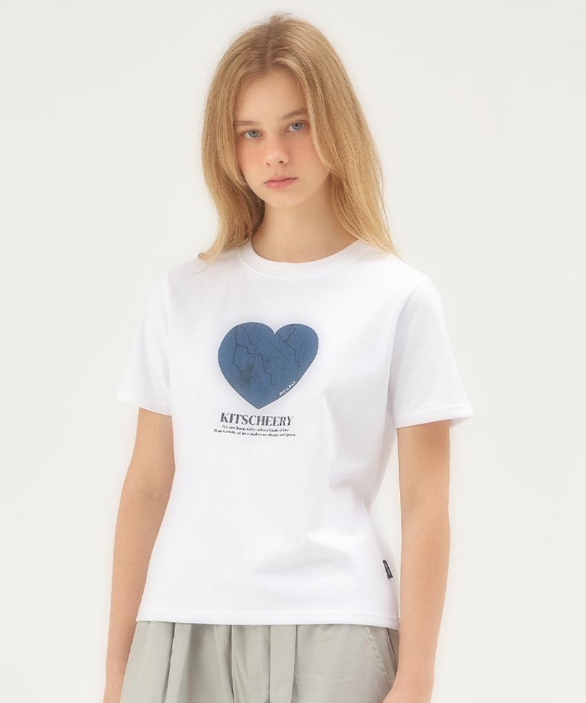 Kichieoli Hurt Heart W T-Shirt (White)