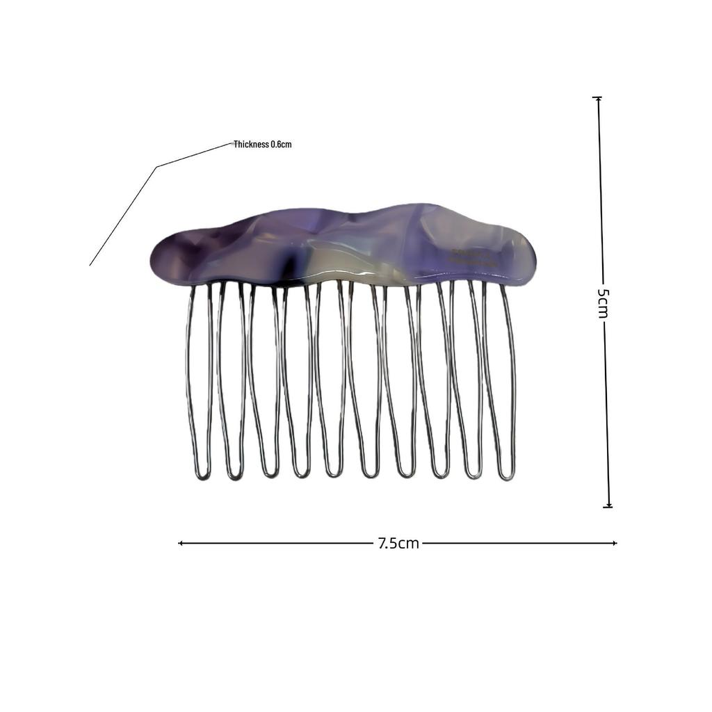 Wei Yi Stylish Acetate Hairpin Comb for Bangs - High-End Textured Design