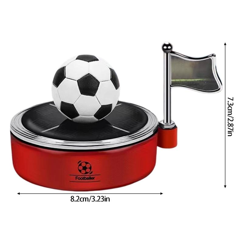 Solar Powered Football Car Air Freshener Perfume Holder With Essential Oil For Stylish Vehicle Decoration And Freshing Scent