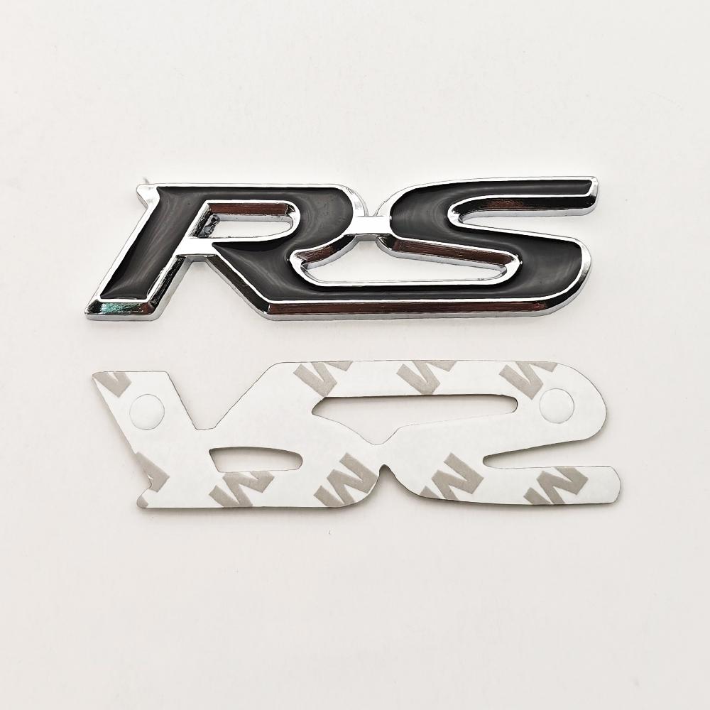 3D Metal Car Sticker RS Logo Badge Rear Trunk Fender Front Grill Emblem For Honda FIT Jazz Civic HRV Jade City CRV Acceessories