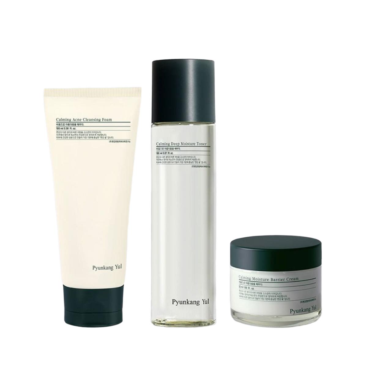 

Pyunkang Yul Calming Skincare 3-Item Set (Cleansing Foam + Toner + Barrier Cream)