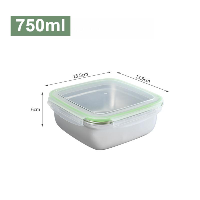 Stainless Steel Lunch Bento Box Sealed Leakproof Portable Food Storage Box Household Pickle Box Refrigerator Food Container