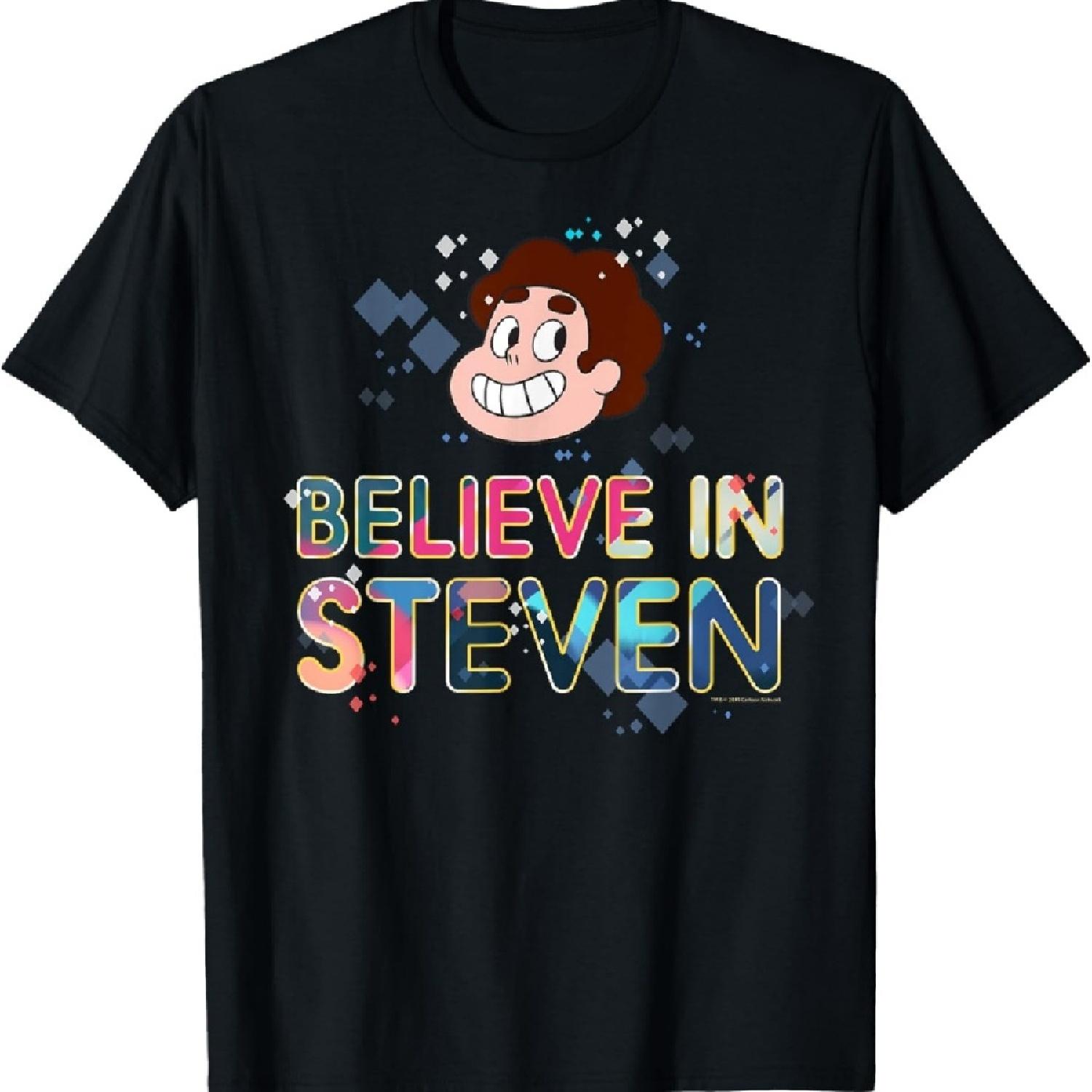 

CN Steven Universe Believe In Steven Diamonds T-Shirt XXXXXL чорний