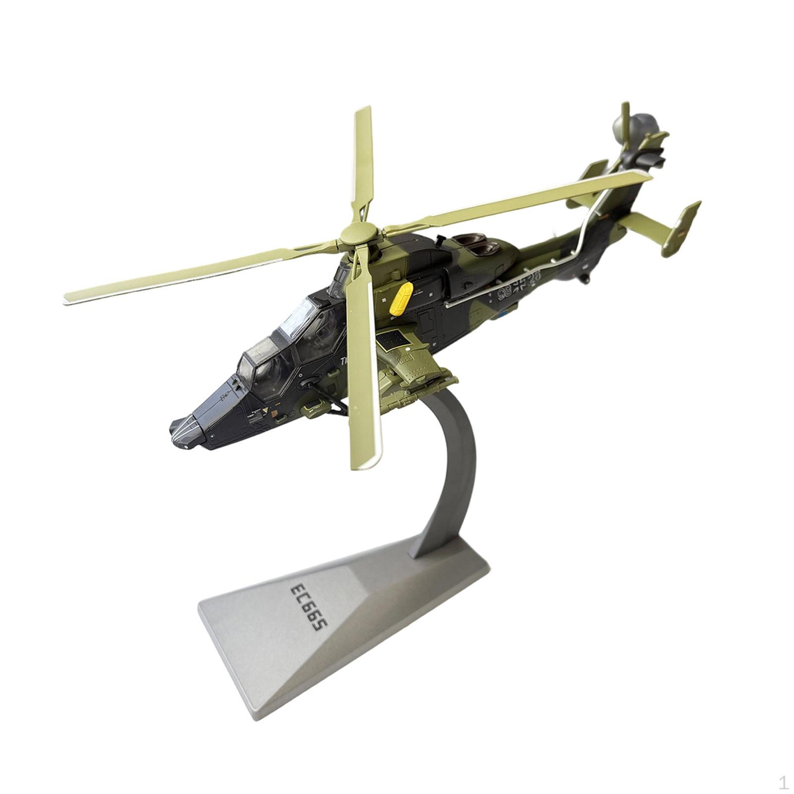 

1:72 EC665 Модель вертолета Самолет с подставкой Штурмовик Игрушка подвижные пропеллеры