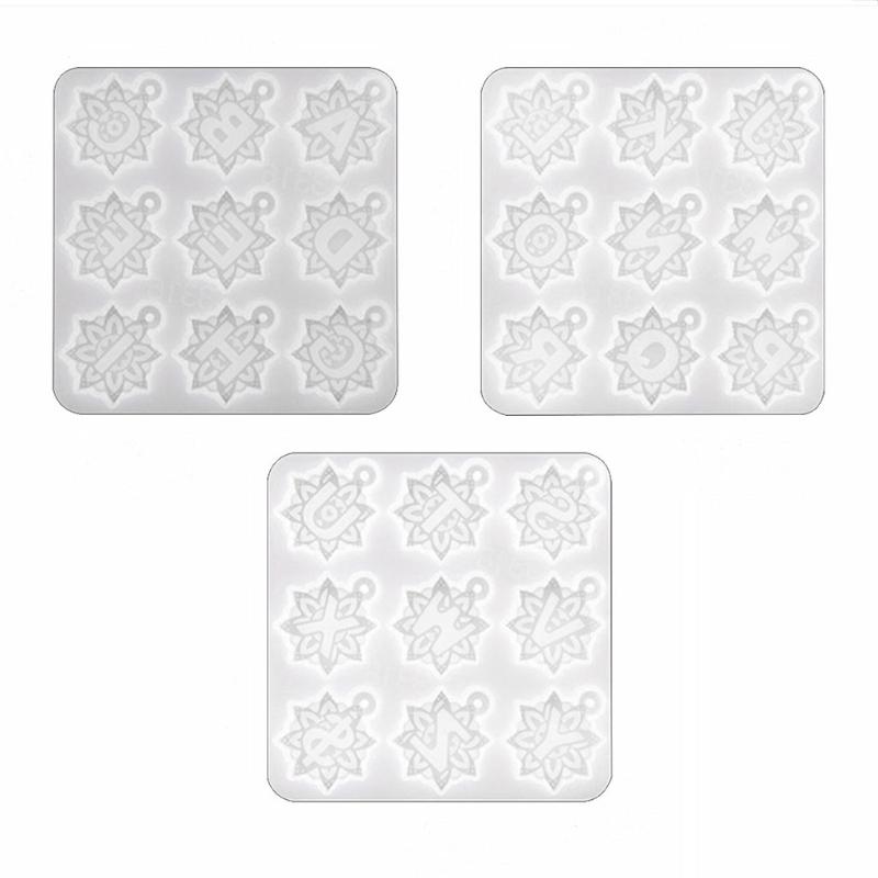 

Mandala Alphabet Epoxy Resin Molds for Keychain Sticker Decal Ornaments Mold 26 Letters A-Z Jewelry Craft Casting Kit 1