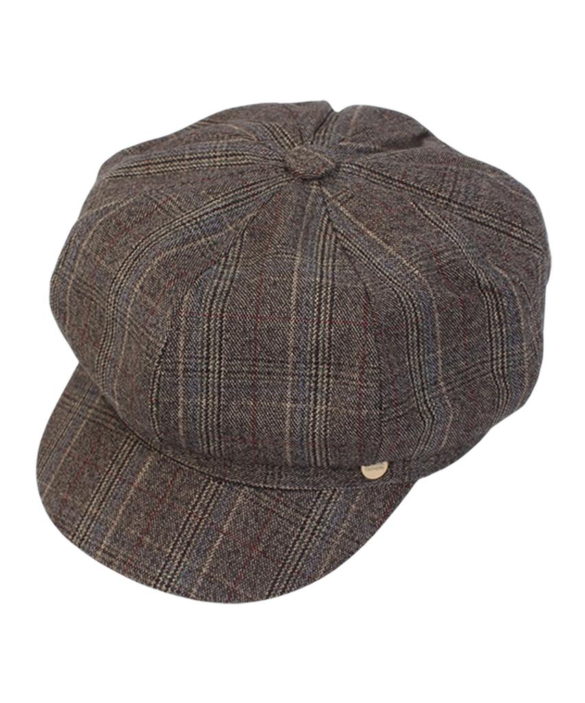 Yunibeosyeolkemiseuteuli Glencheck Logo Gray Newsboy Cap