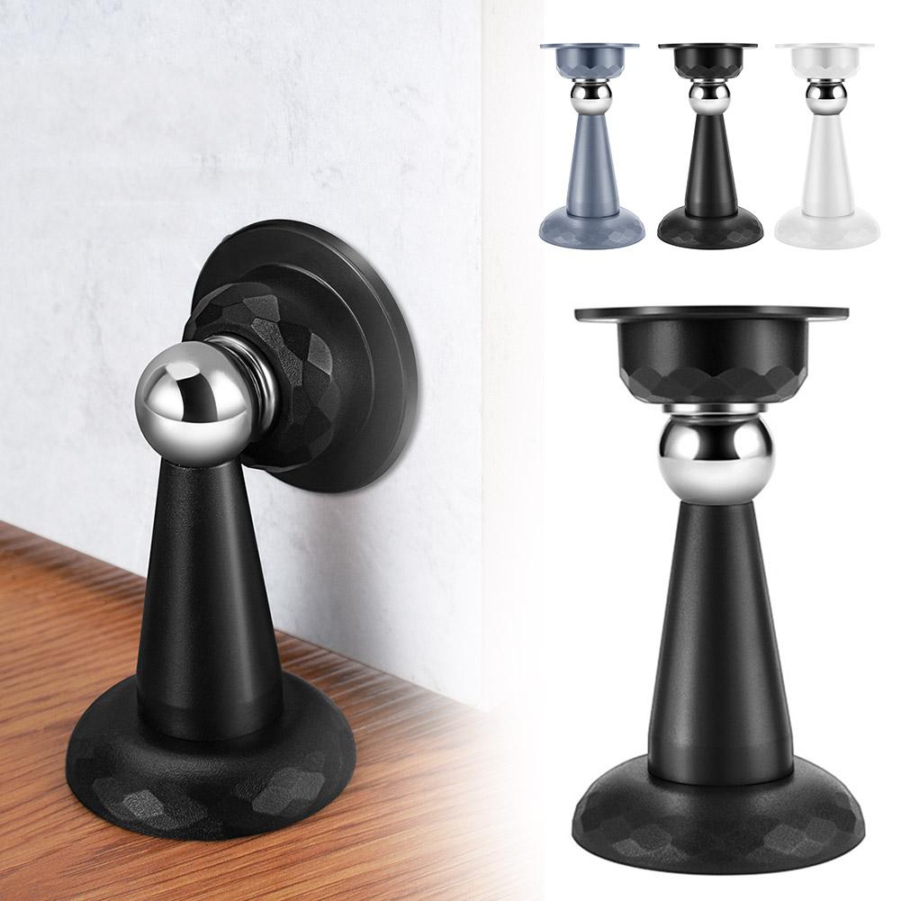 Opritor de ușă pentru uz casnic fără găurire pentru aspirație ușă. Contact ușă absorbție magnetică silicon anti-coliziune J4P9