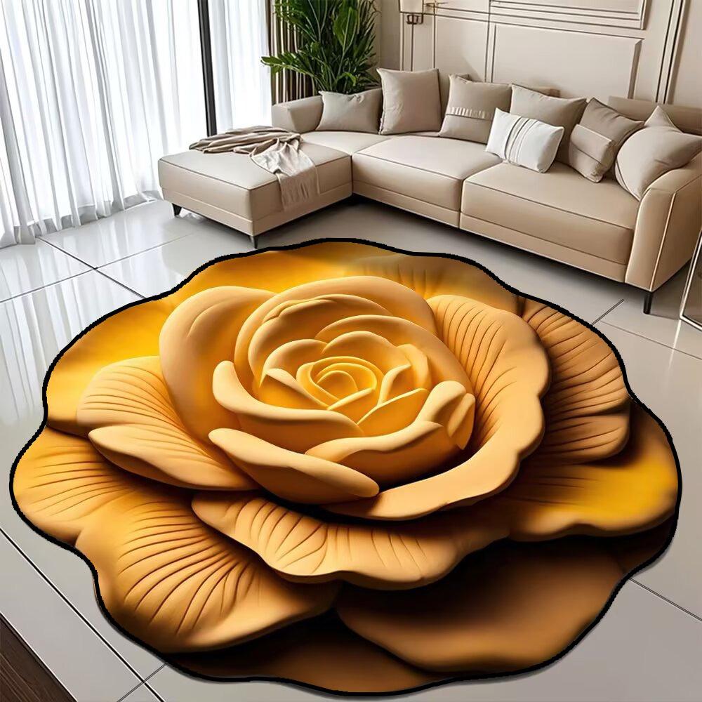 

Стійкий до плям килим «Півонія»: Легкоочищуваний, нековзкий абсорбуючий килимок для дому, кабінету або ванної кімнати. 80x80