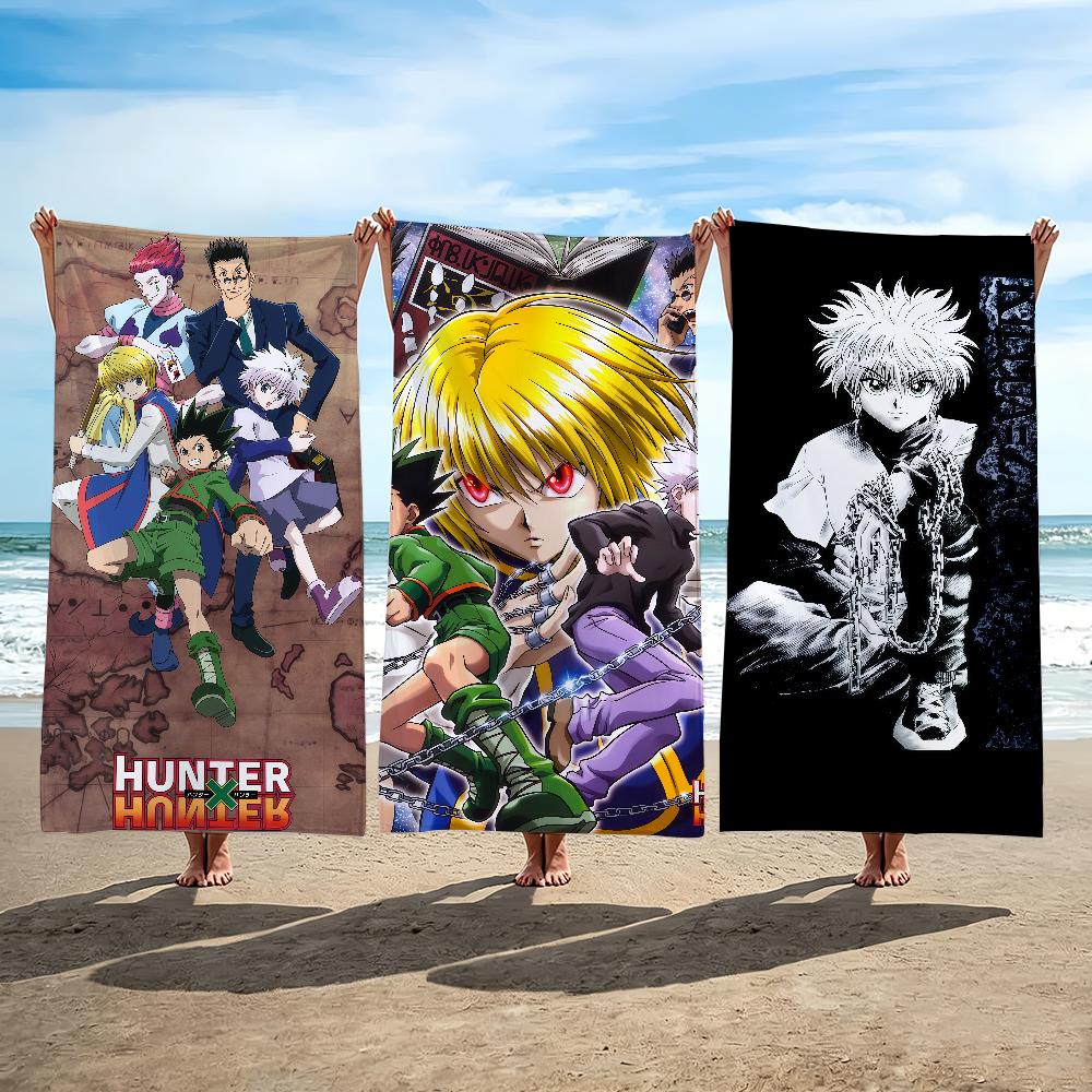 Comic Hunter X Hunter Towel Beach Towel Travel Lightweight Skin Friendly for Pool Beach Camping Cruise Summer