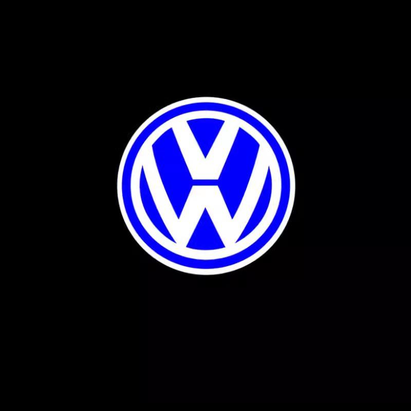 2026 Hot For VOLKSWAGEN VW 2Pcs Volkswagen Emblem Projector Lights Car Door Welcome Lamp For VW GTI Polo Golf Passat Tiguan Arte