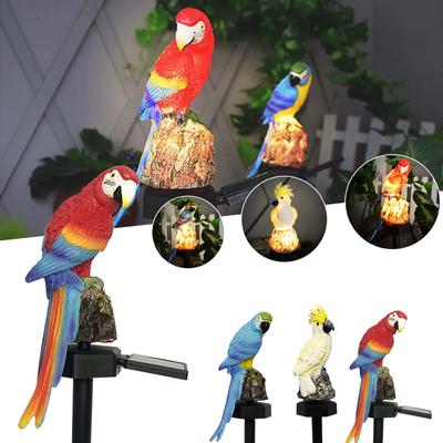 Dekoracja ogrodowa Żywica Papuga Lampa słoneczna Światło ogrodowe