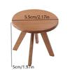 1/12 Dollhouse Simulation Mini Round Tea Coffee Table Model Dollhouse Wooden Furniture Decoration Dolls House Pretend Play Toys