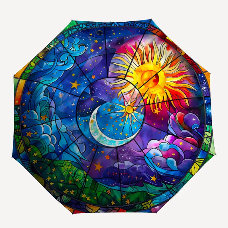 

1PC Celestial Design Automatic Open/close, All-Season Portable Folding Umbrella for Women & Men yy250919138