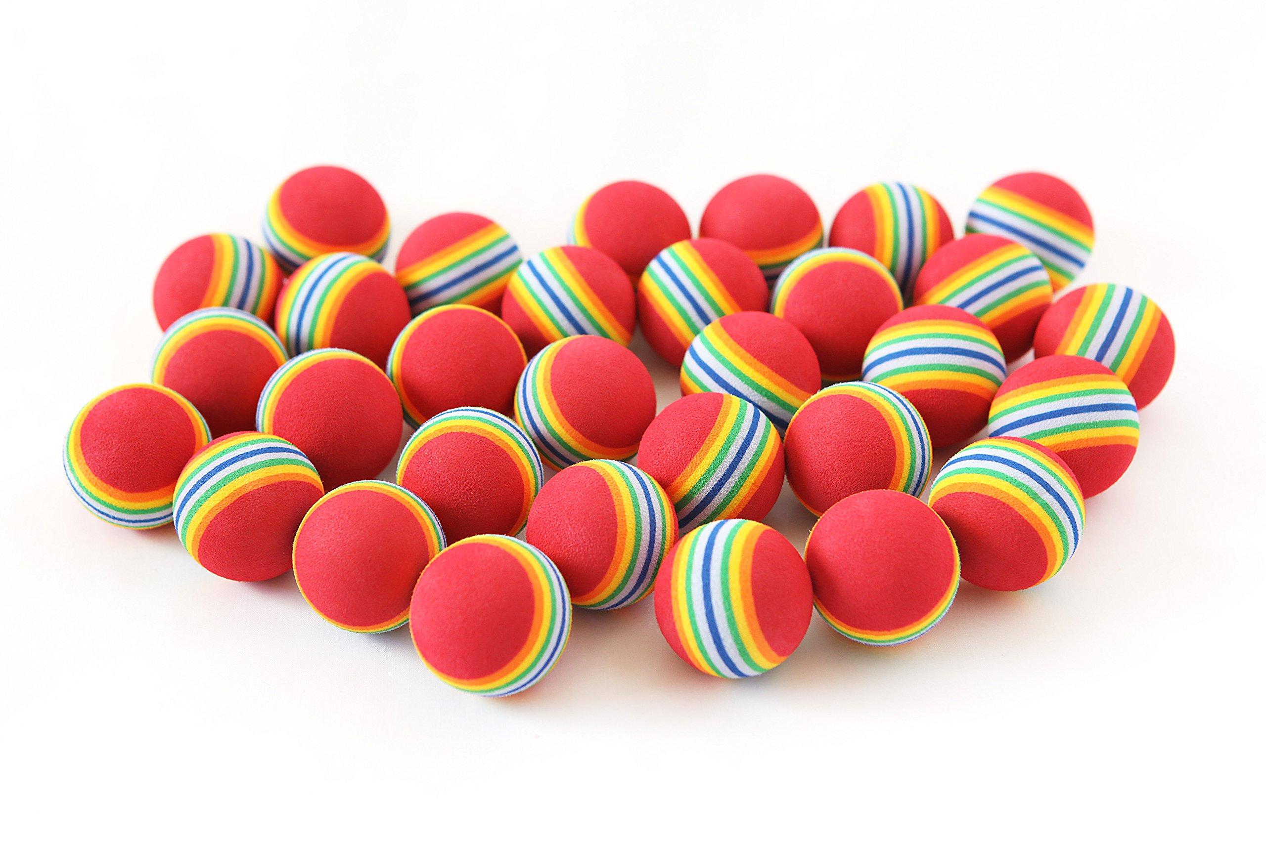 

Golf Practice Colored Urethane Balls Cushion Balls with 30 Pieces [SCGEHA] Lines,