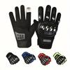 A Pair of Durable Touch-screen Motorcycle and E-bike Gloves with Stainless Steel Protection Not Water-washed Polyester for Outdoor Leisure