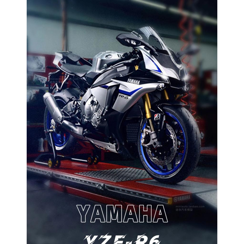 WELLY 1/12 Yamaha YZF-R6 Alloy Motorcycle Model Diecast Toy Cars Toys Racing Car Models for Childrens Vehicles Collection Gifts