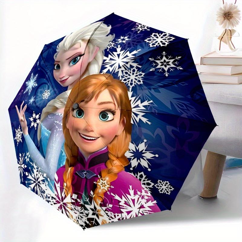 1pc Elsa and Anna Automatic Opening and Closing Umbrella - Lightweight 3-Fold Design, Suitable for Fans, Travel, Daily Use - Official Produc