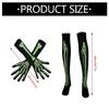 Halloween Skeleton Knees High Socks Skeleton Gloves Luminous Stocking Socks Halloween Cosplay Accessories