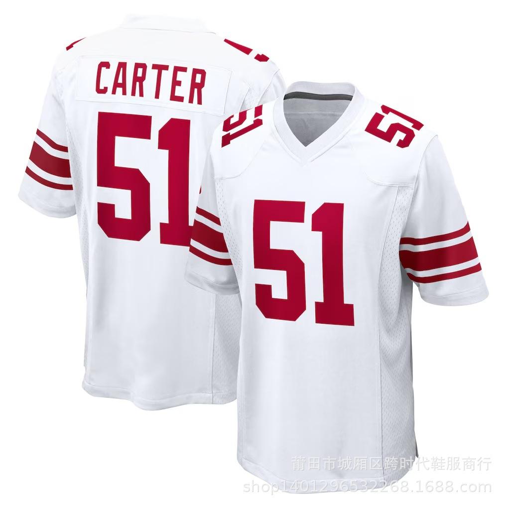 Wholesale NFL Giants Jersey Embroidered Rugby Jersey 1 #8 #JONES 26 #BARKLEY 56 #44 #