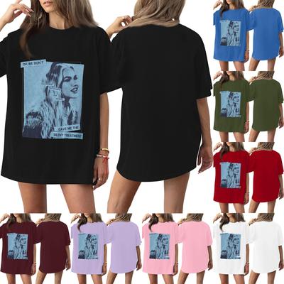 Women's Casual Letter Print Short Sleeve T-Shirt for Summer and Everyday Wear