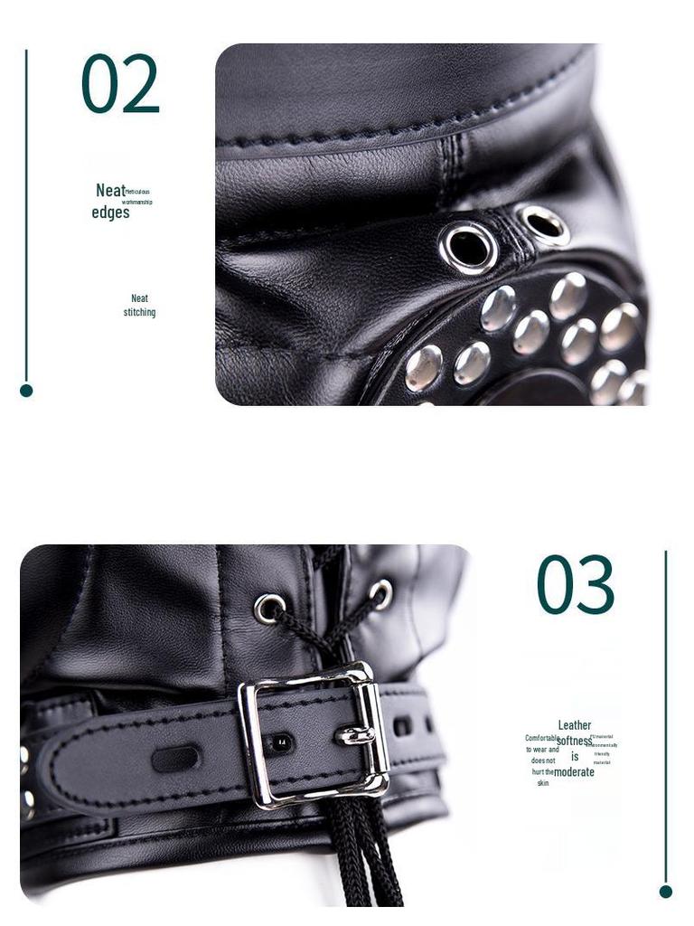 Erotic Flirting Restraint Mask and Couple's Oral Sex Props