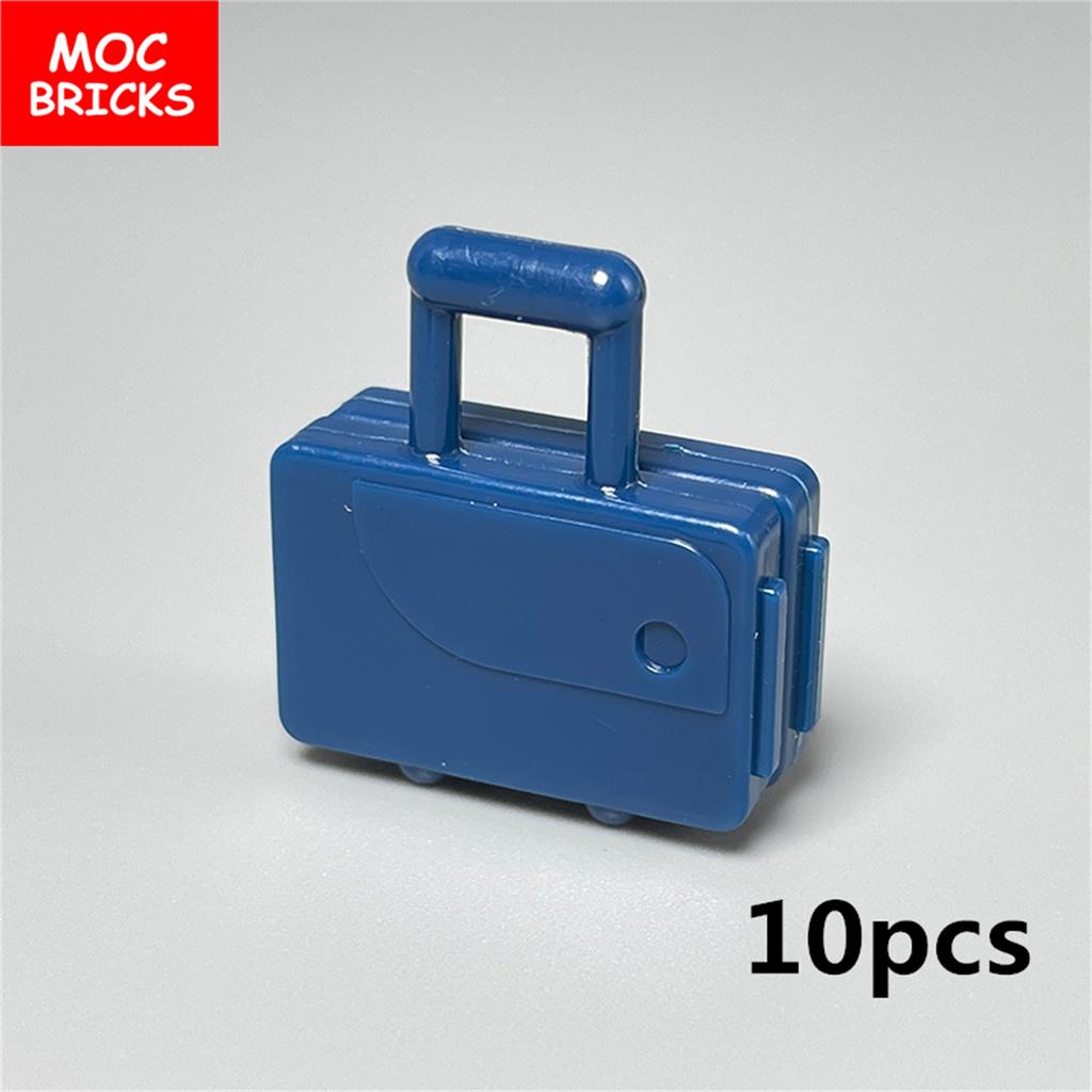 10pcs/lot MOC Blocks Utensil Suitcase featuring Long Handle 37178 Traveling Case Construction Bricks Accessories Children's Playthings Gifts