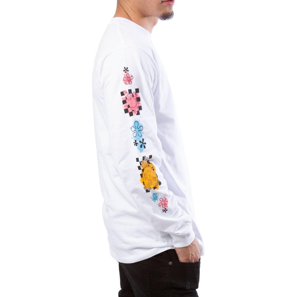 Vans Loose Fit Casual Graphic Print Crew Neck Long Sleeve T-Shirt Men Tops White VN0A5KCTZAS