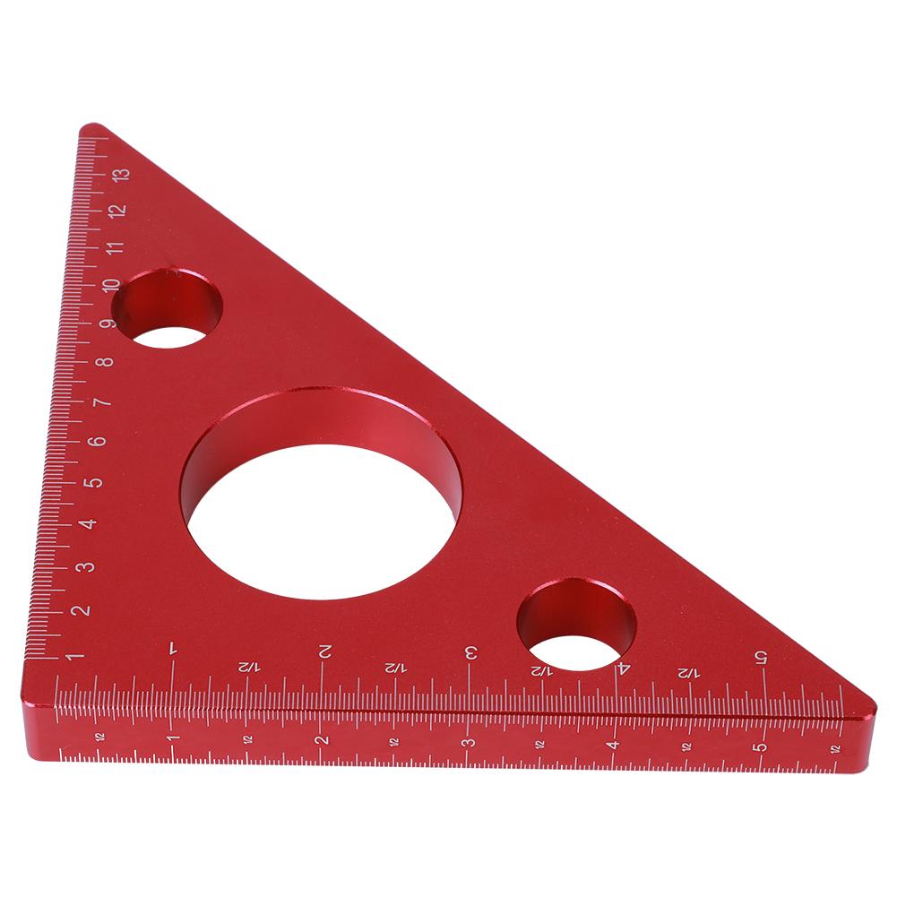 5in13cm Right Angle Triangle Height Ruler Aluminum Alloy Carpenter Measuring Tool
