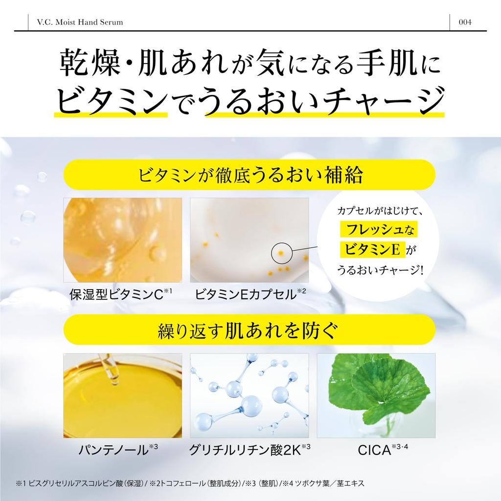 Dr365 Moist Hand a Hand Cream with Vitamin Cica and Other Ingredients for Sensitive and Brightens V.C. Serum, C, Niacinamide, Ceramide, Skin.