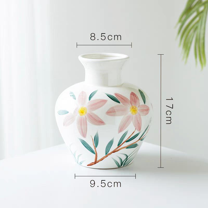 

Ваза Керамическая ваза Европейская классическая ваза Домашняя гостиница Цветочная композиция Модный орнамент Ваза A