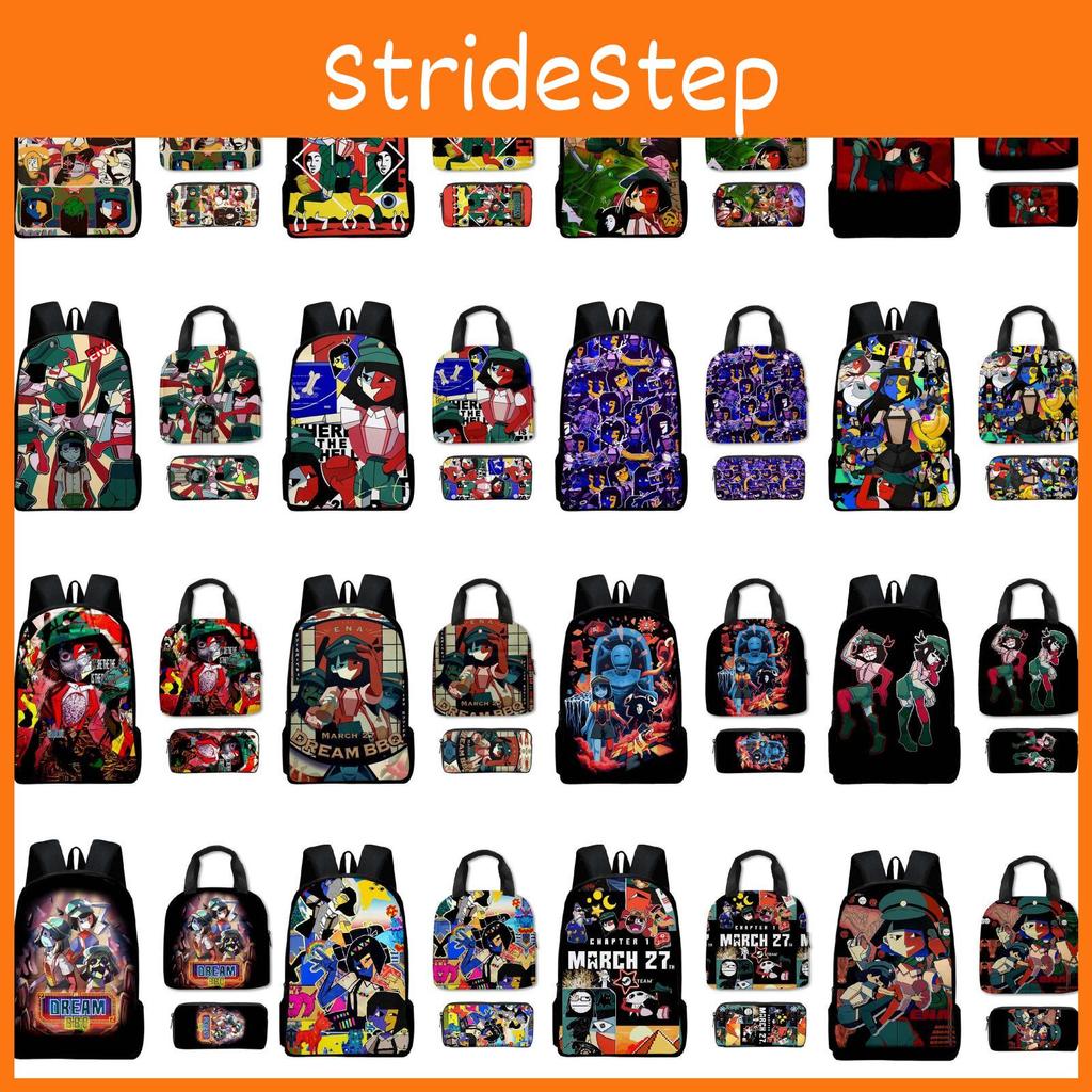 Ena Bbq Dream Pattern Childrens Backpack Lunch Bag Pen Case Set Schoolbag Gift